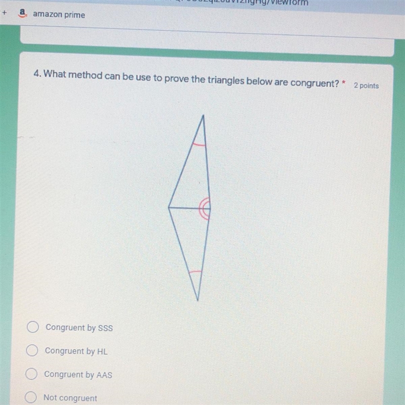 4. What method can be use to prove the triangles below are congruent? (look at the-example-1