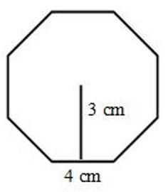 Find the area of the regular octagon.-example-1