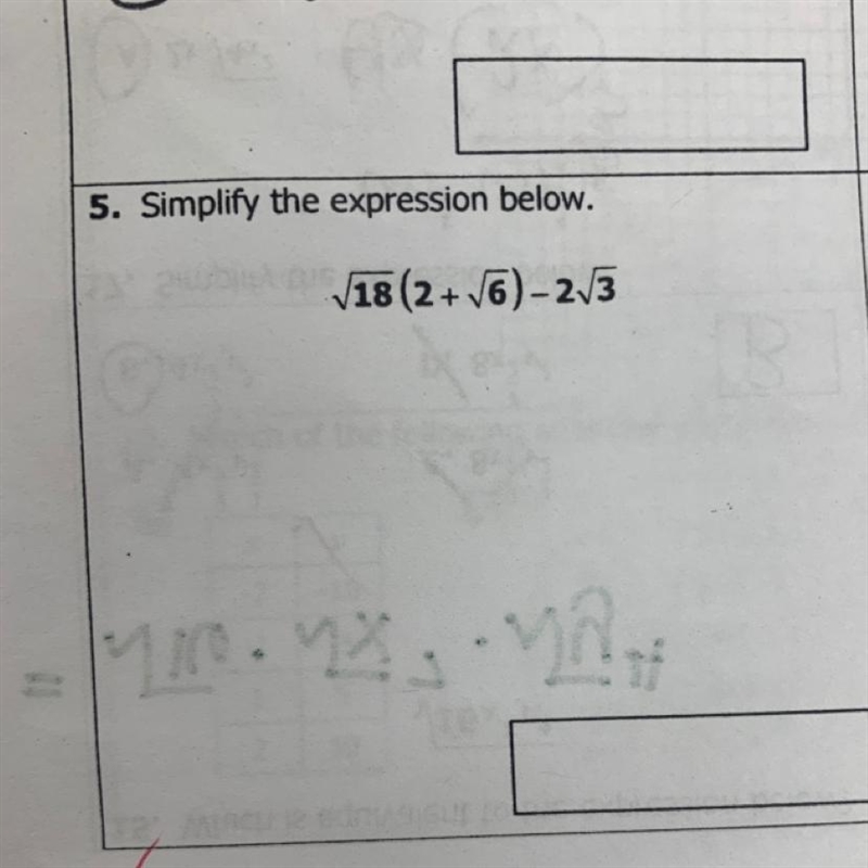 5. Simplify the expression below. 118 (2+ V)-273 Plz help y’all I’m gonna fail algebra-example-1