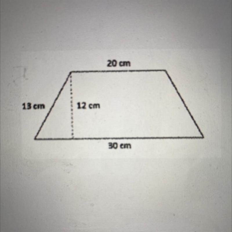 (PLEASE HELP) Find the area of the given trapezoid.-example-1