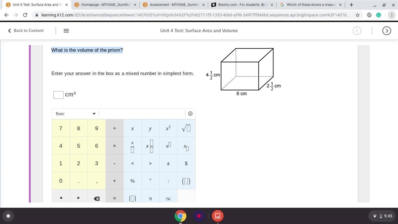 What is the volume of the prism?-example-1