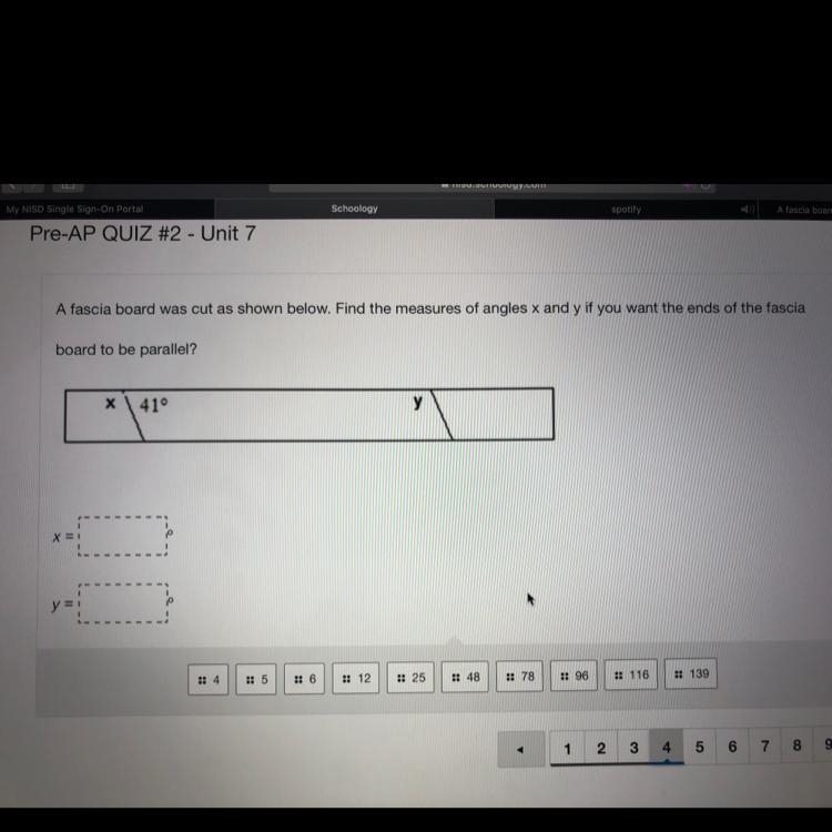 Find the measures of angles x and y please!?-example-1