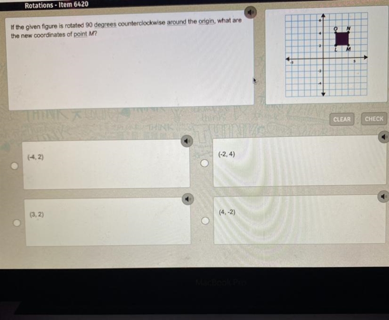 If the given figure is rotated 90 degrees counterclockwise around the origin, what-example-1