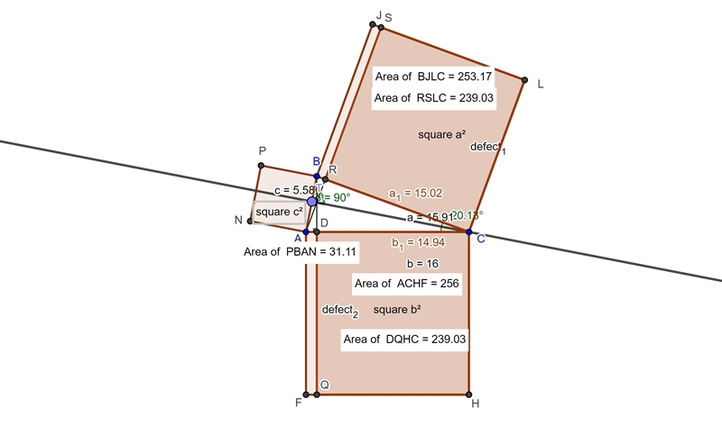 If you follow a similar approach by drawing a line through point C that is perpendicular-example-1