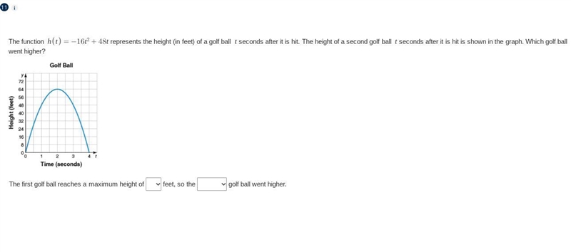 Which golf ball went higher, and how many feet? (Desmos!) - Just added the answer-example-3