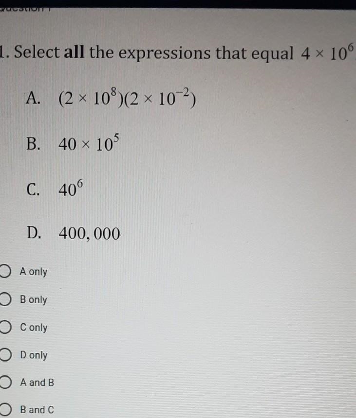 Select all the expressions that equal ​-example-1