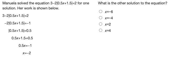 What is the other solution to the equation (Algebra ll) *URGENT*-example-1