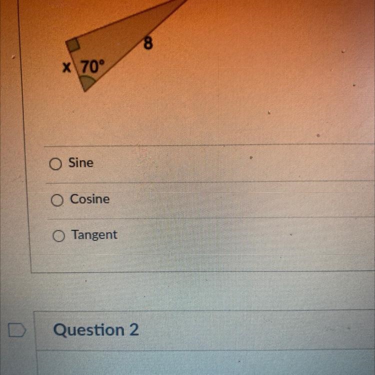 Which Trig. Function do you use to find X?-example-1