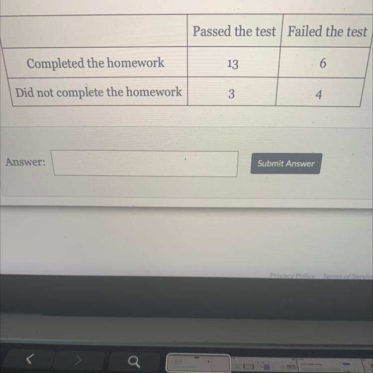 In a class of students, the following data table summarizes how many students passed-example-1