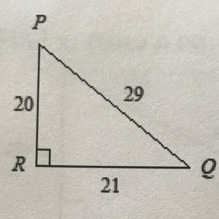 Write the ratio for sin P and cos Q-example-1