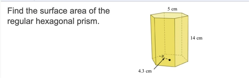 Pls I need help.. this is due in a few mins... Find the surface area of the regular-example-1