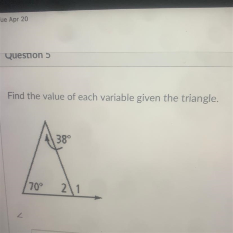 Find the value of each variable given the triangle. How I solve this-example-1