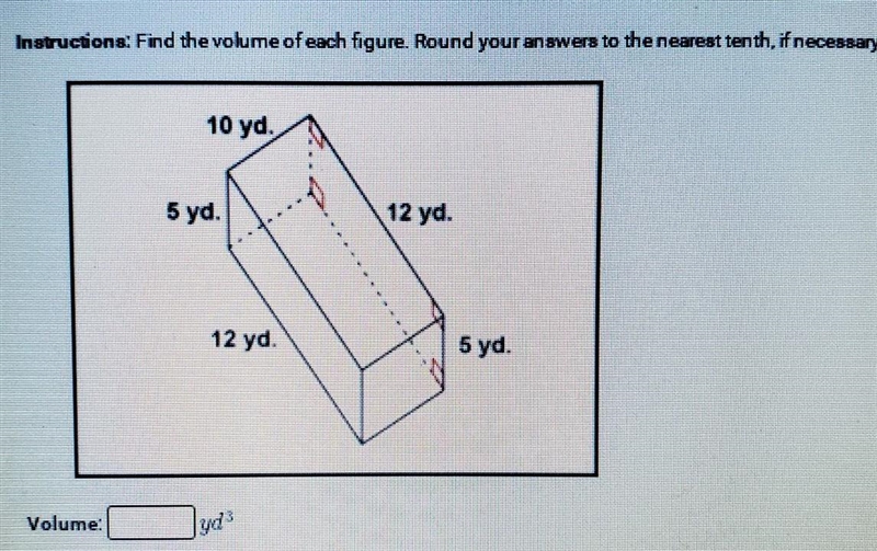 Find the volume of each figure. Round your answers to the nearest tenth, if necessary-example-1