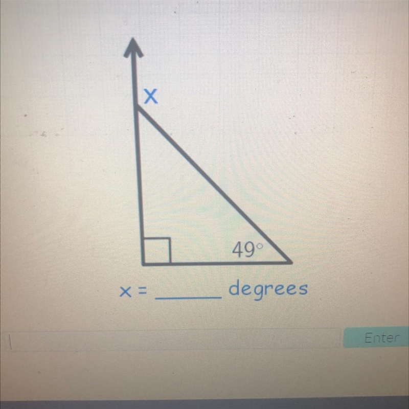 Х 49° x= degrees PLEAIEJEHEHEHDJDJDJDI-example-1