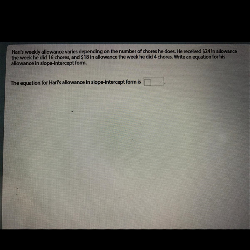 Hari's weekly allowance varies depending on the number of chores he does. He received-example-1