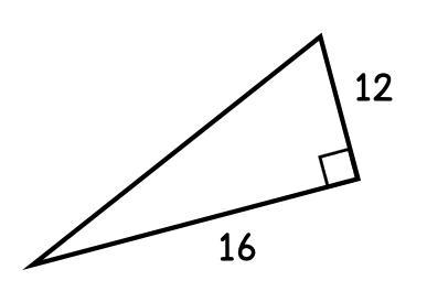 Find the missing length of the right triangle.-example-1