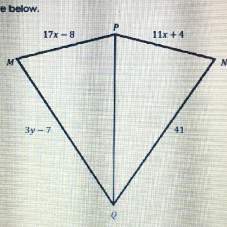 Part A: If PM =PN and MPQ=UNPQ which triangle congruency postulate can we use to determine-example-1