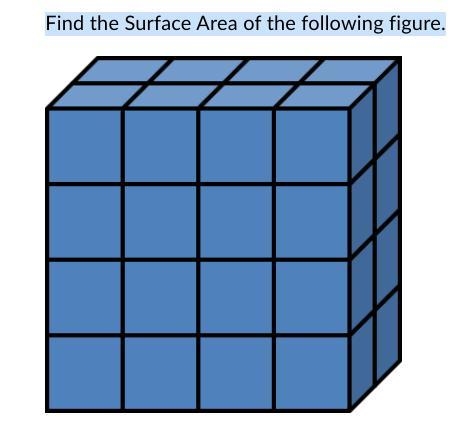 Find the Surface Area of the following figure. a. 64 b . 32-example-1