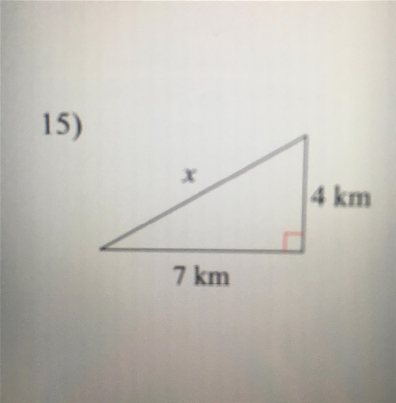 Find the missing side of the triangle. PLEASE NO LINKS- I WILL REPORT YOU. Need help-example-1