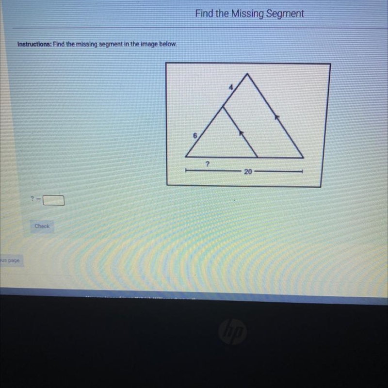 Find the missing segment in the image below-example-1