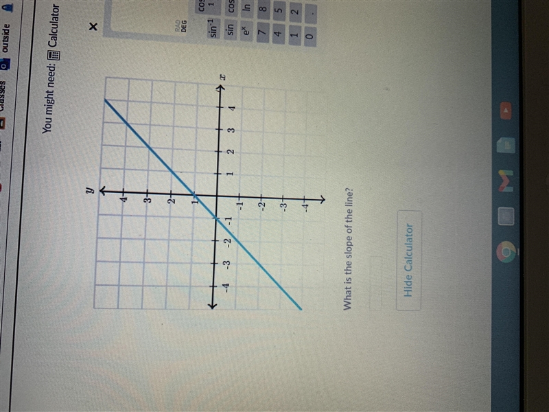 What is the slope of the line? Hurry please-example-1