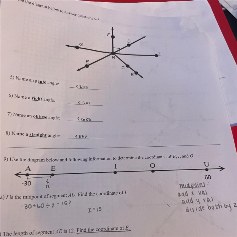 9) The length of segment AE is 12. Find the coordinate of E.-example-1