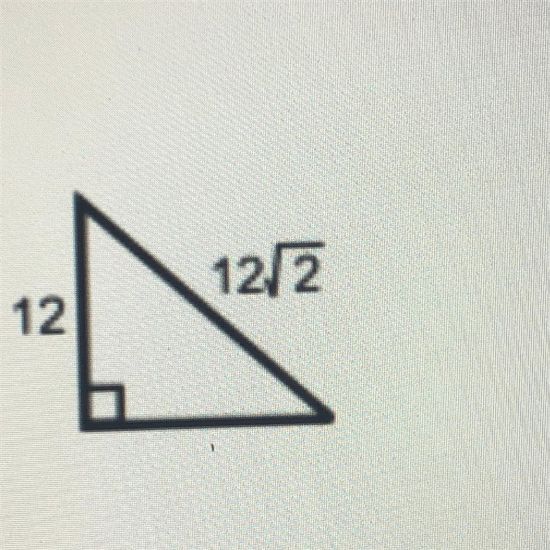 PLEASE HELP ME ASAP?!?! Find the length of the missing side. Simplify all radicals-example-1