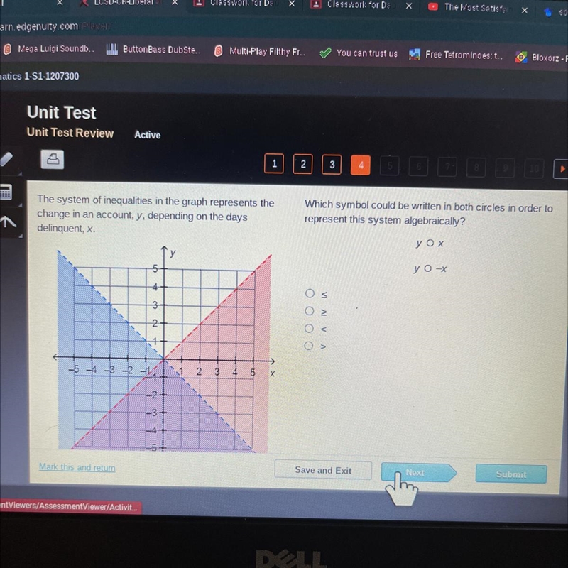 Which symbol could be written in both circles in order to represent this system algebraically-example-1