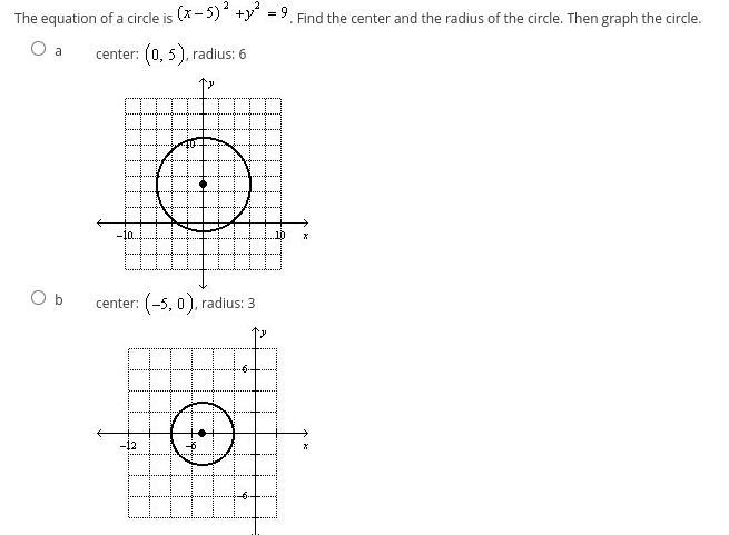 Find the center and raduis of the circle-example-1