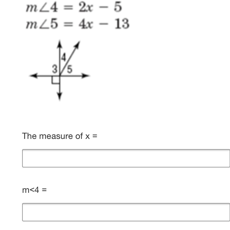 Help me solve for m<4 and m<5 and x-example-1