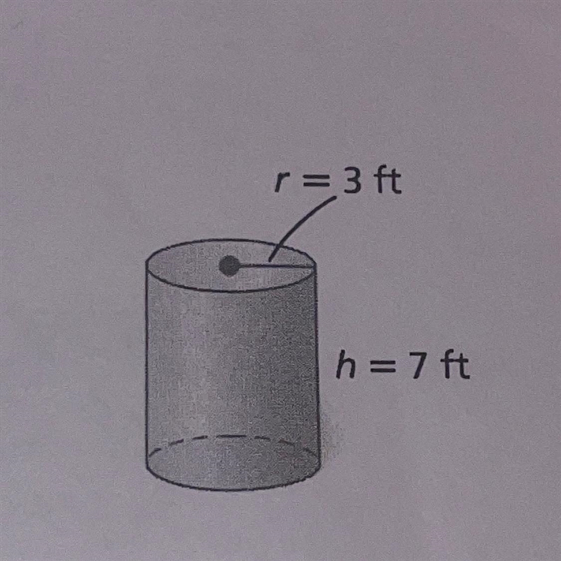 The surface area of a cylinder can be found using the expression 27r(h+ r). Find the-example-1