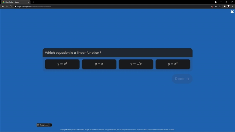 Which equation is a linear function?-example-1