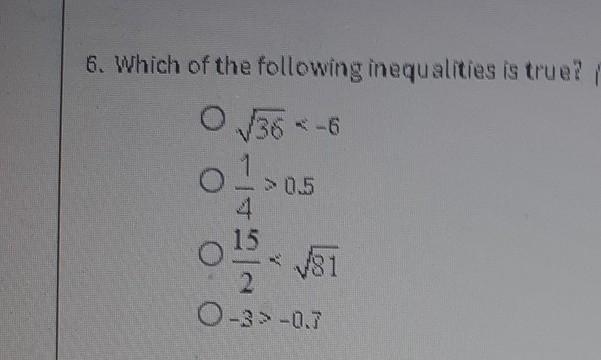 7. Which of the following is not a rational number? O V100 3 o 00w 8 O 0 -0.135​-example-1