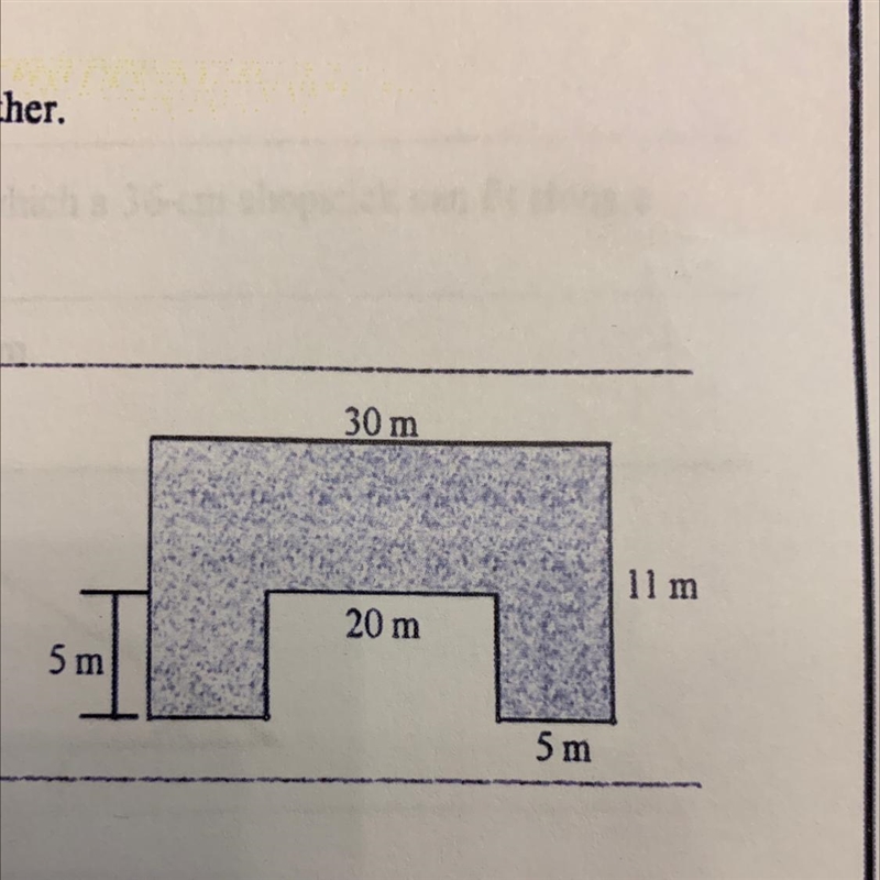 Find the area of the shaded region. All angles are right angles.-example-1