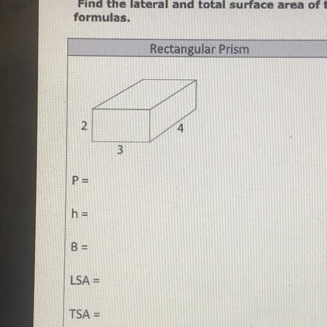 Rectangular Prism lateral and total surface area-example-1