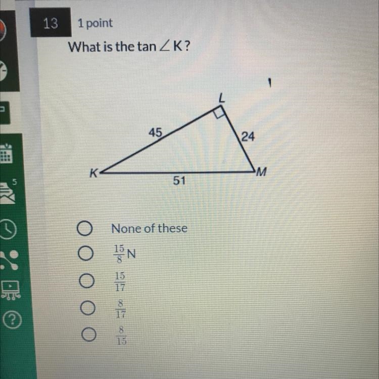 What is the tan K? need help-example-1