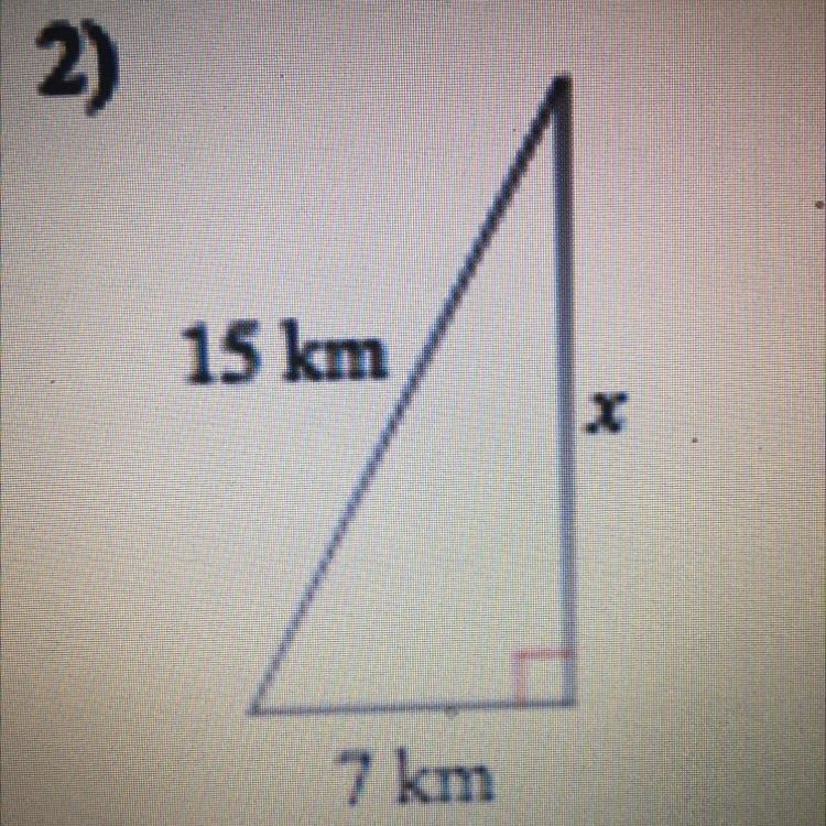 Find the missing side of each triangle. Leave your answers in simplest radical form-example-1