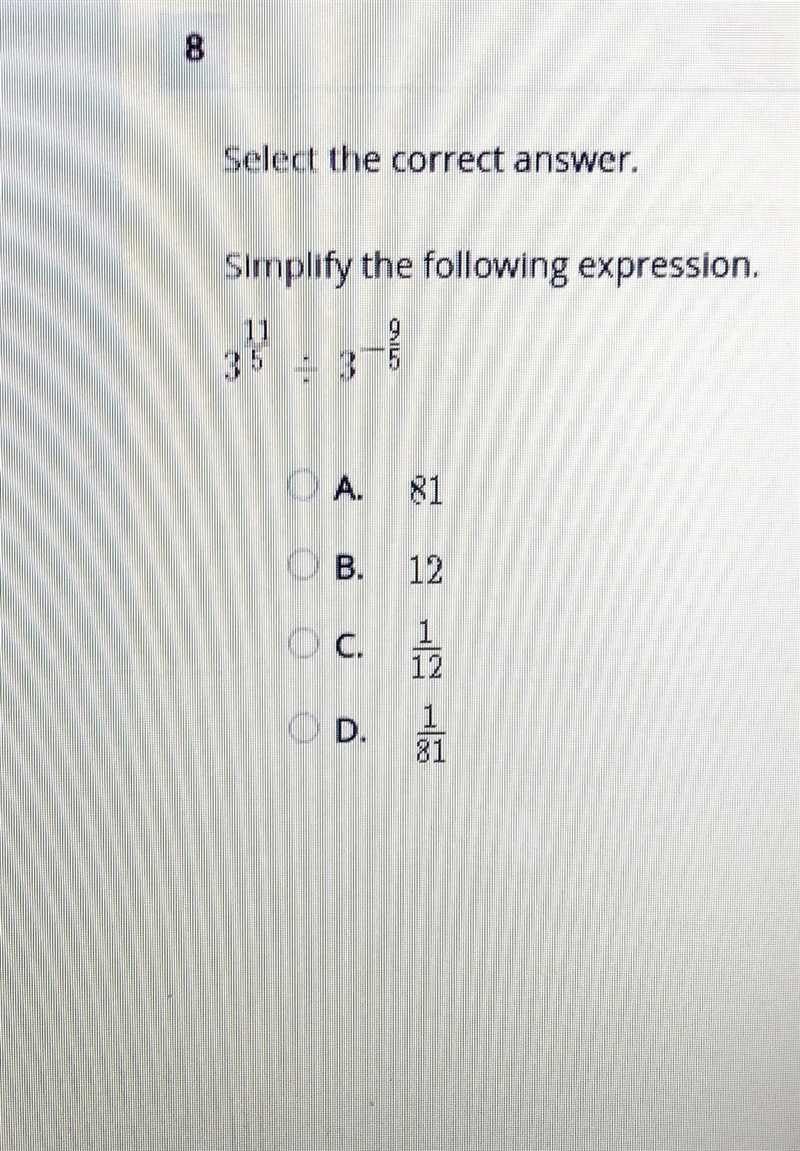 Simplify the following expression. Pls help me. Im a 9th grader that cant algebra-example-1