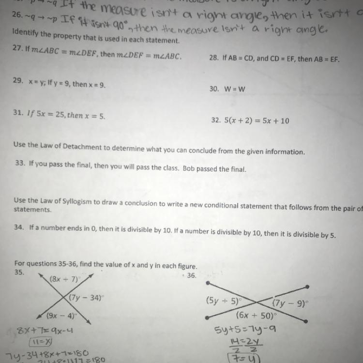 Identify the property that is used in each statement. HELP ME PLEASE DUE IN 15 minutes-example-1