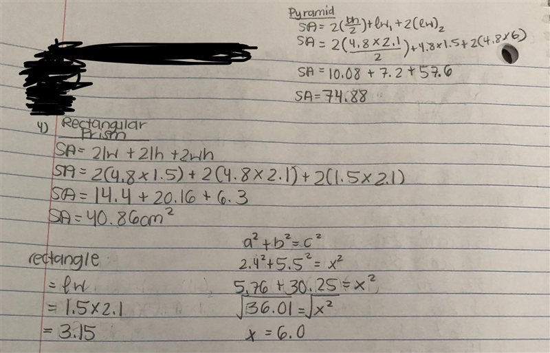 REPOST QUESTION. what am i doing wrong? it says to find the surface area. The answer-example-1