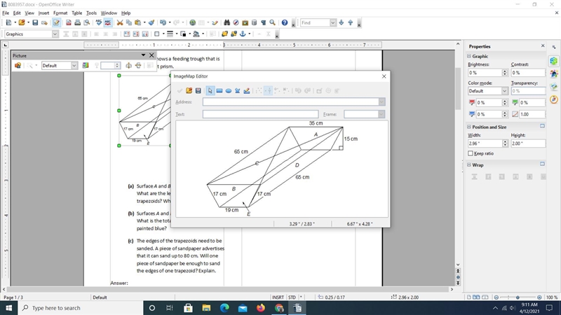 2. The picture shows a feeding trough that is shaped like a right prism. (a) Surface-example-1