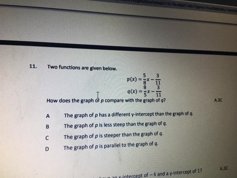 Two functions are given below how does the graph of p compare with the graph of q-example-1