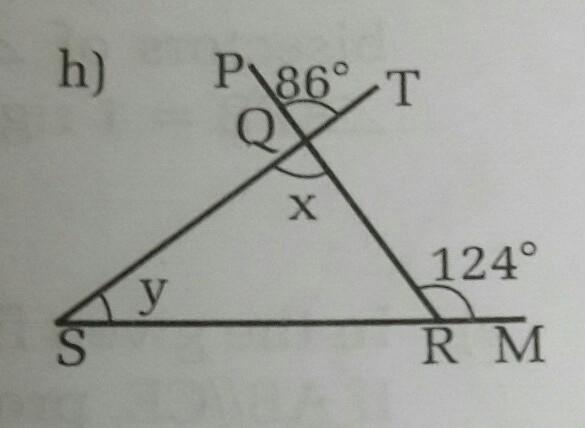 Find the unknown sizes of angles in the following figure:​-example-1