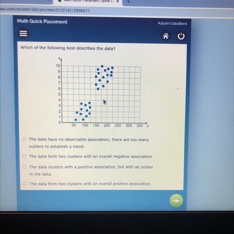 Which of the following best describes the data? 10 8 7 6 5 4 3 2 1 50 100 150 200 250 300 350 The-example-1