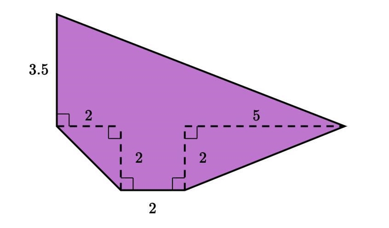 Find the area of the shape shown below.-example-1