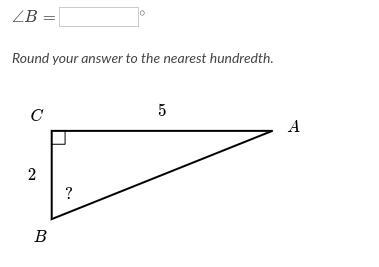 Solve for an angle in right triangles-example-1