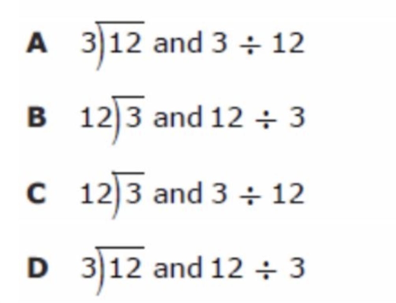 What two expressions represent 3/12​?-example-1