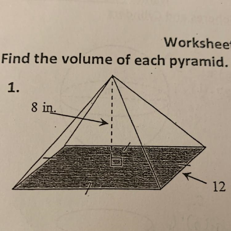 Find the volume of the pyramid.-example-1