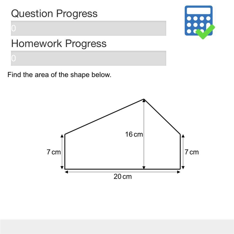 Find the area of the shape below.-example-1