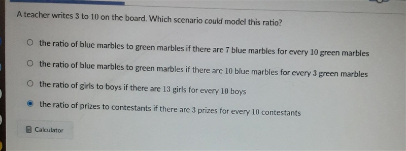 A teacher writes on the borad 3 to 10 which scenario could model this radio​-example-1